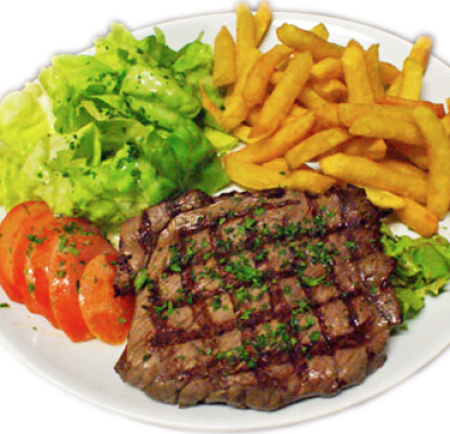 Entrecôte Frites Salade