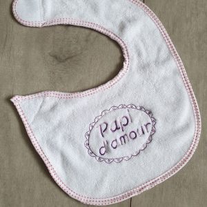 Bavoirs polyester/coton Broderie machine