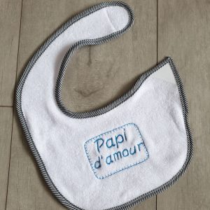 Bavoirs polyester/coton Broderie machine